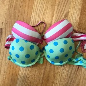 Bundle of bright print bras